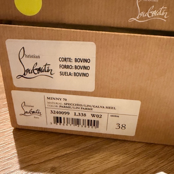 Christian Louboutin Metallic Minny 70 heels - Picture 7 of 7